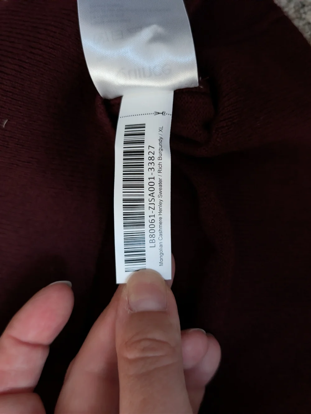 Quince Men's 100% Mongolian Cashmere Burgundy Henley Sweater XL NWOT
